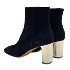 Celine Boots Short Shoes Bang Metal Heel Suede Black Silver — view 4