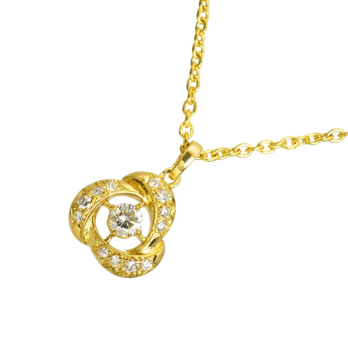 Dior Diamond Necklace 36.5 18k YG Yellow Gold
