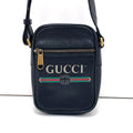 Gucci Shoulder Bag Logo Print Black