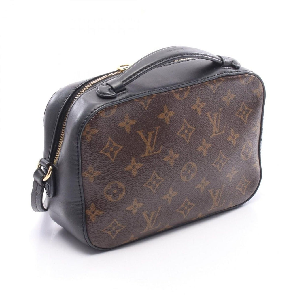 Louis Vuitton Shoulder Bag Saintonge Noir Black Canvas Leather — view 2