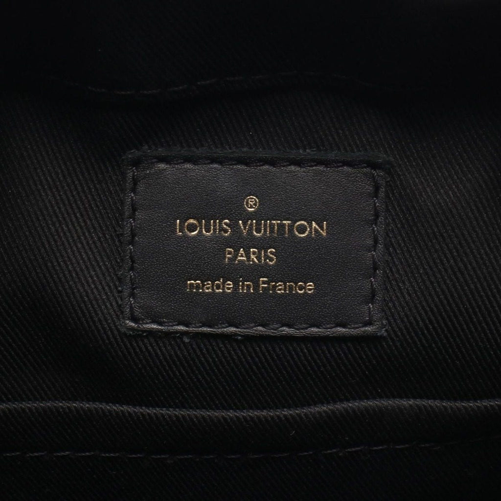 Louis Vuitton Shoulder Bag Saintonge Noir Black Canvas Leather — view 4