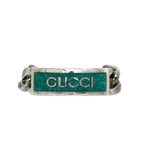 Gucci Ring Silver Green Never — view 3