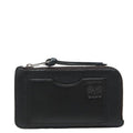 Loewe Anagram L-shaped Zipper Fragment Case Card Black Leather