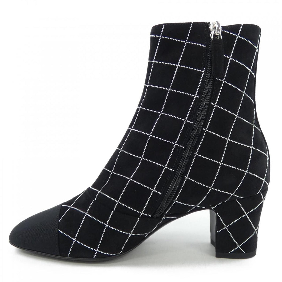 Chanel Short Boots Suede Black — view 2