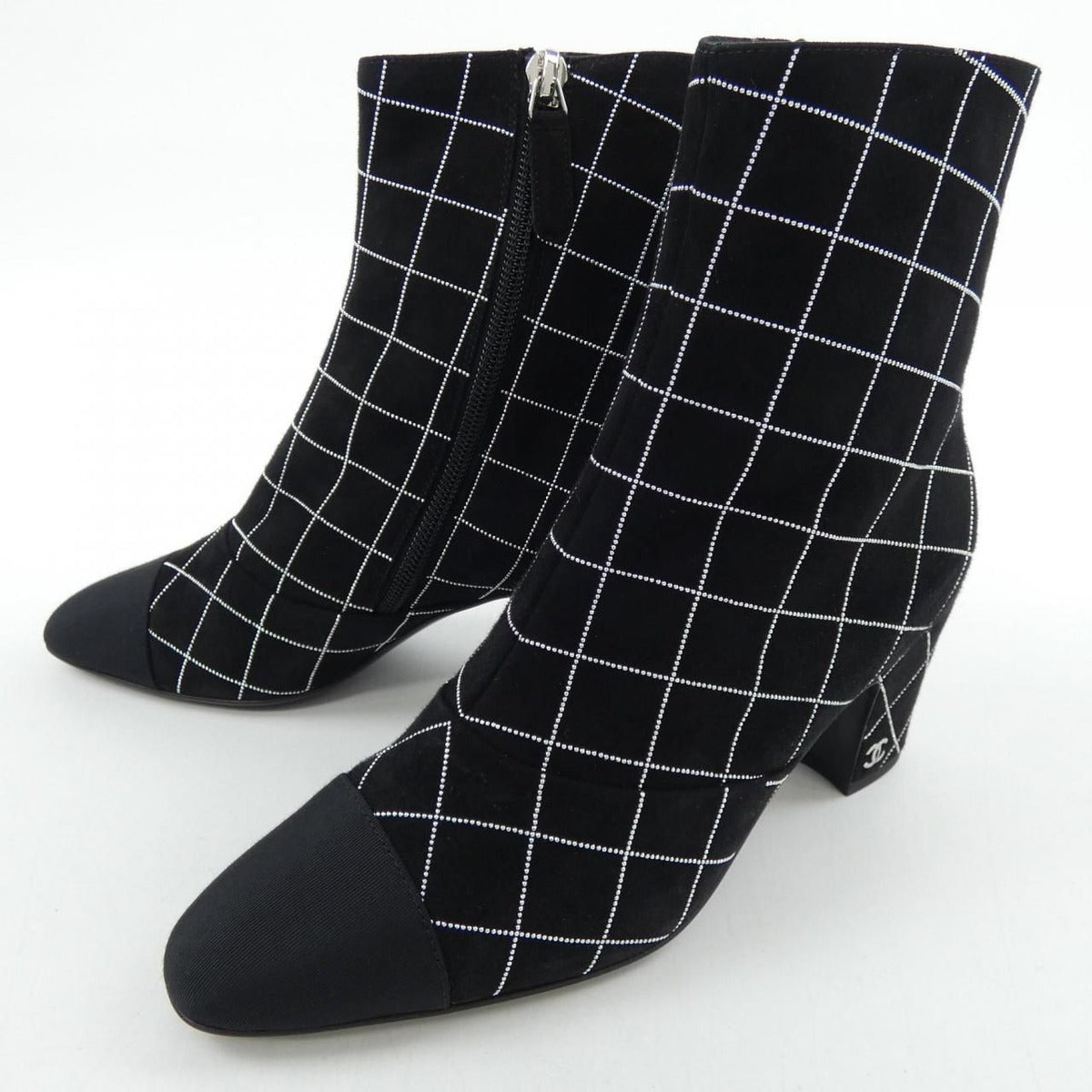 Chanel Short Boots Suede Black — view 3