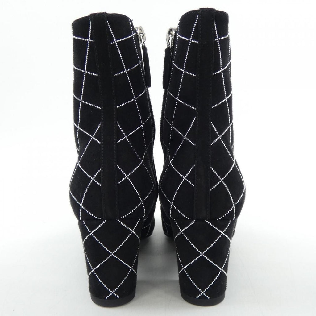 Chanel Short Boots Suede Black — view 5