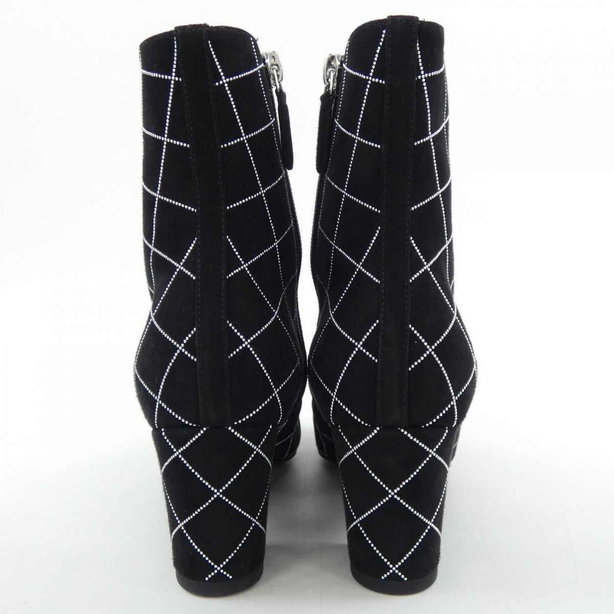 Chanel Short Boots Suede Black — view 5