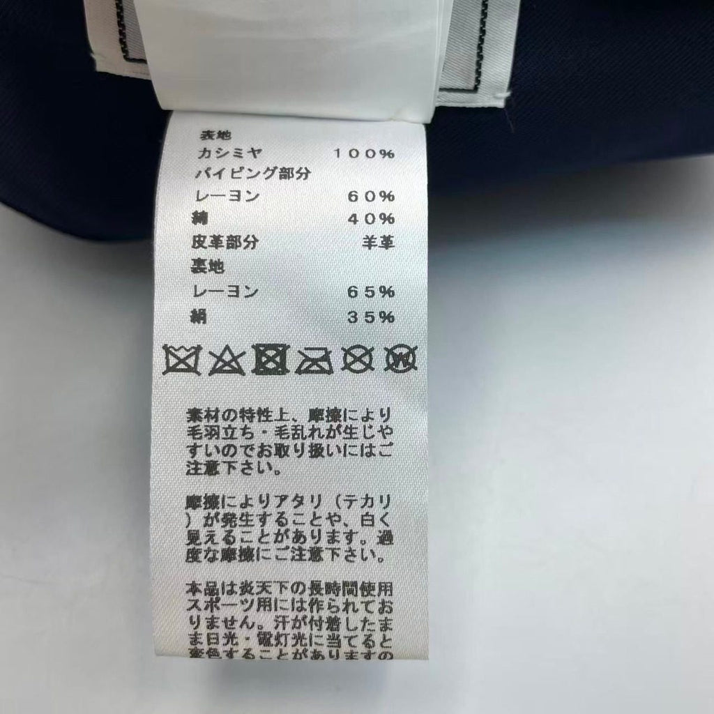 Hermes Hat Beret Cashmere Navy 57 — view 7