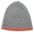Hermes Vintage Martin Margiela Era H Logo All Over Pattern Beanie Knit Cap Gray — view 4