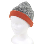 Hermes Vintage Martin Margiela Era H Logo All Over Pattern Beanie Knit Cap Gray