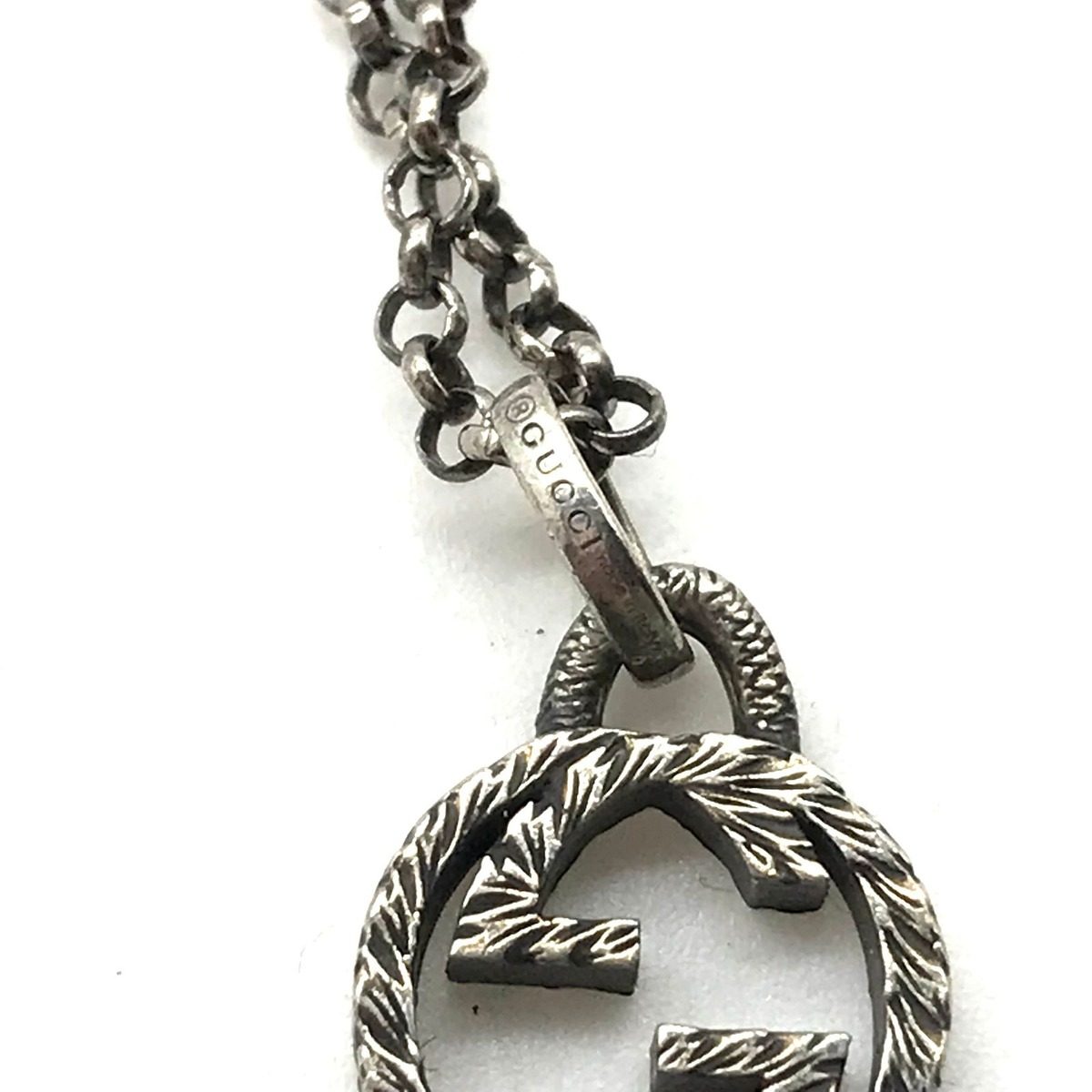Gucci GG Logo Necklace 925 Sterling Silver — view 3