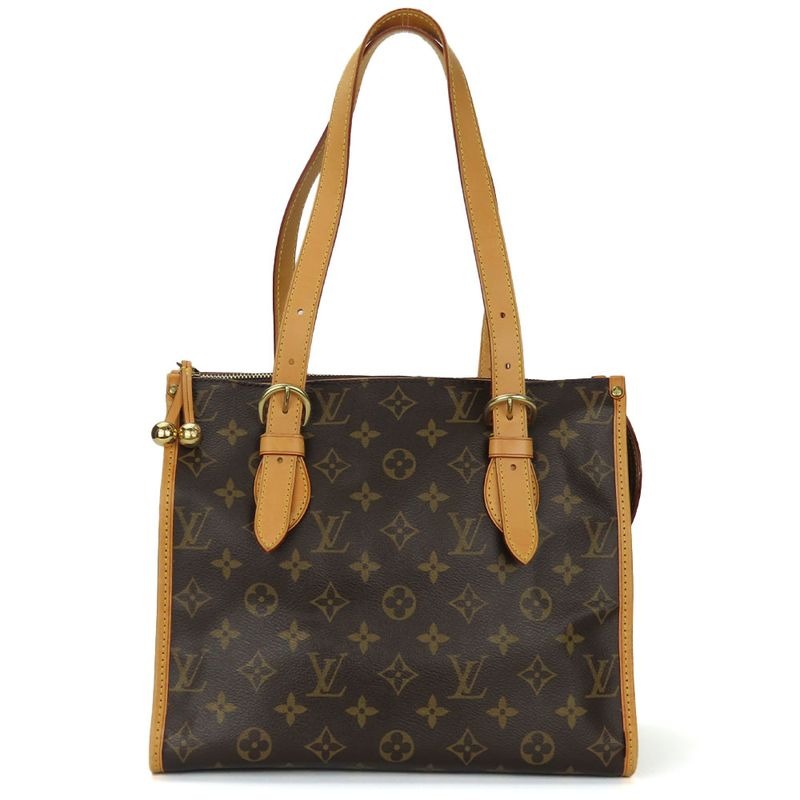 Louis Vuitton Tote Bag Popincourt O Monogram Nubuck Brown Gold Hardware