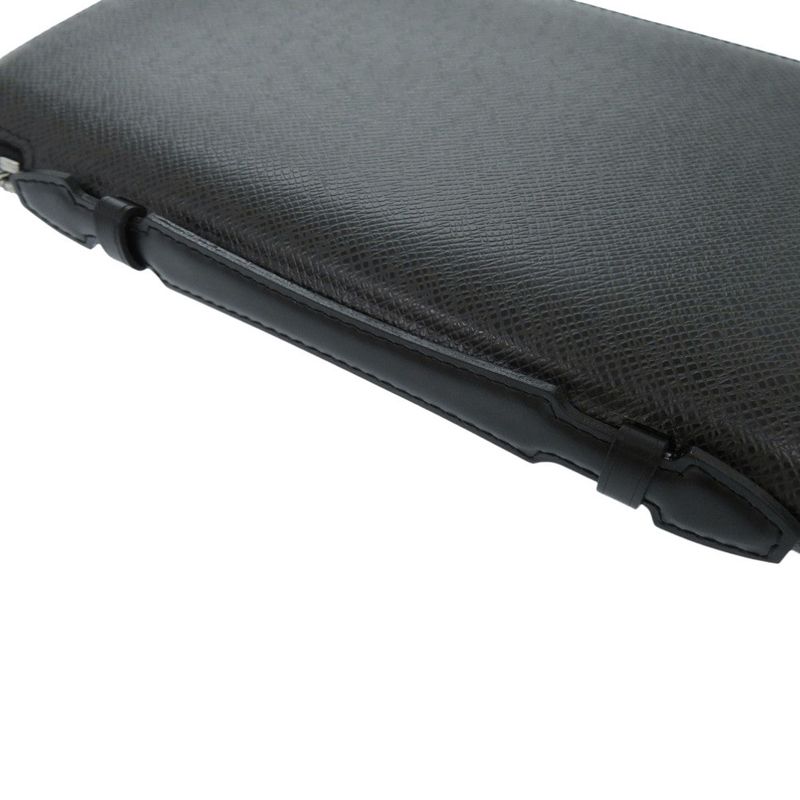 Louis Vuitton Organizer Athol Taiga Leather Black Long Wallet — view 9