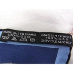 Hermes Carre 40 Petit Gavroche 100% Silk Dotted Scarf Pocket Chief Navy — view 4