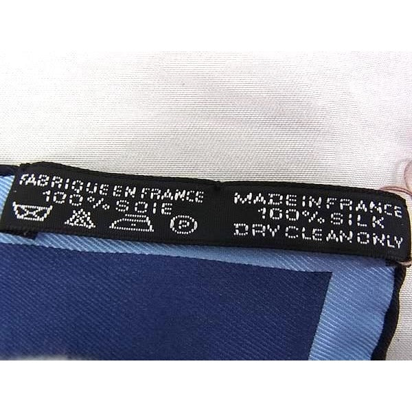 Hermes Carre 40 Petit Gavroche 100% Silk Dotted Scarf Pocket Chief Navy — view 4