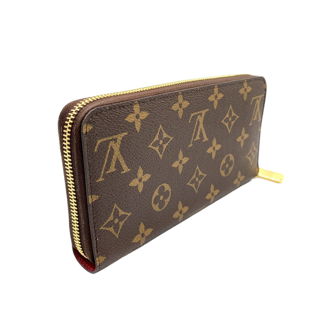 Louis Vuitton Zippy Wallet Monogram Burgundy Brown Round Gold — view 2