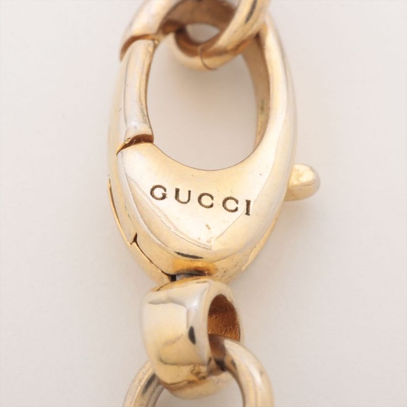 Gucci Michele Lion Head Necklace With GP And Rhinestones — view 5