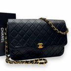 Chanel Vintage Quilted Lambskin Leather Shoulder Bag Chain