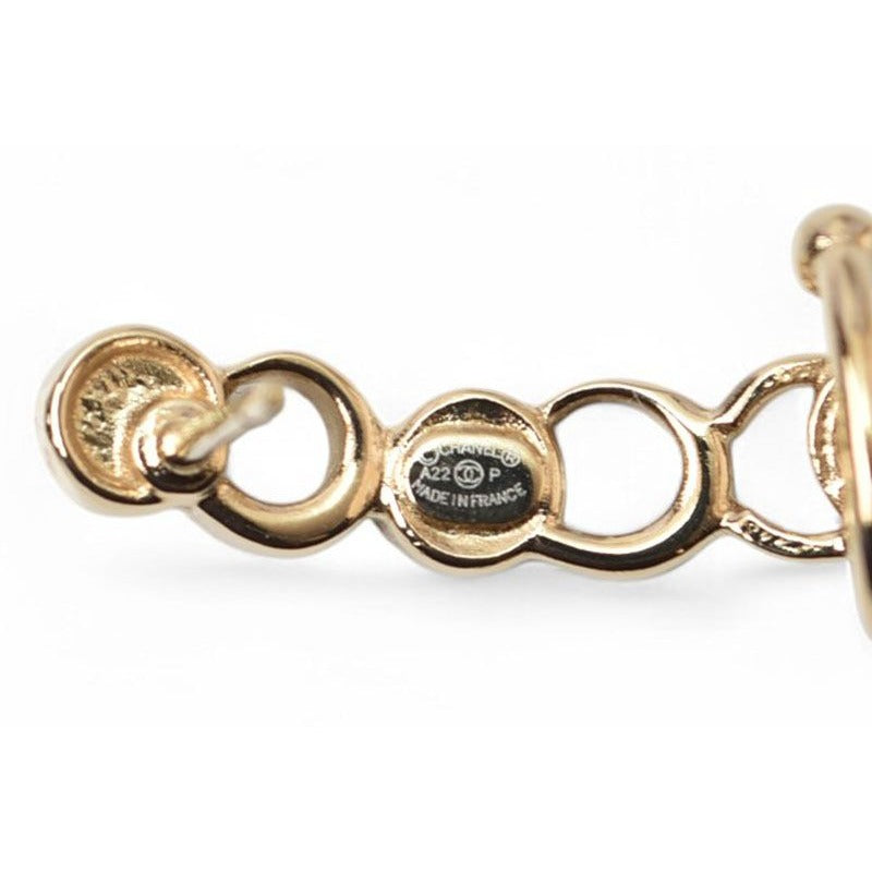Chanel Accessories Coco Logo Rhinestone Gold A22 — view 3