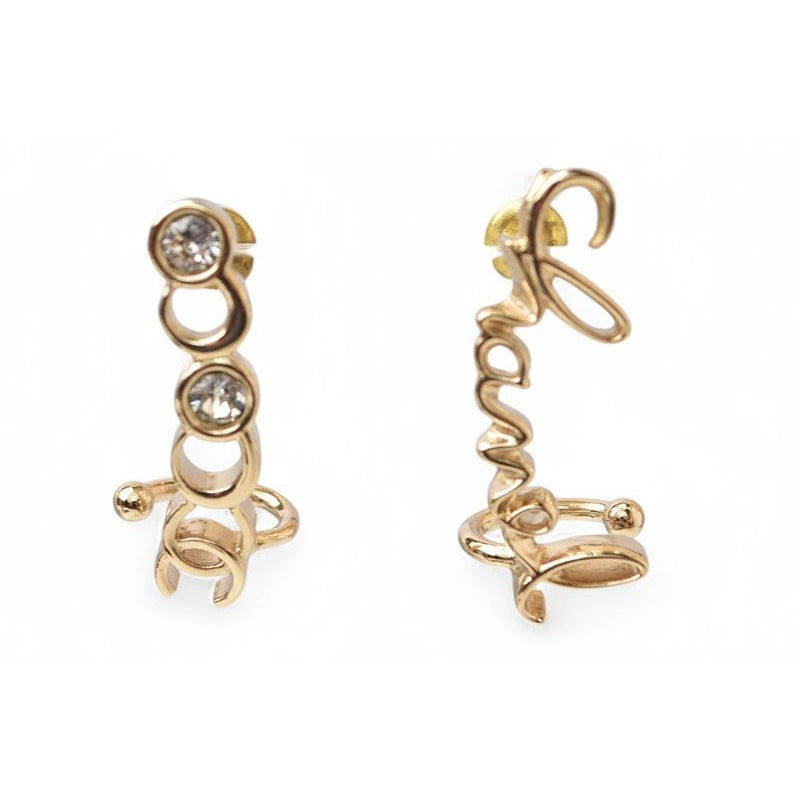 Chanel Accessories Coco Logo Rhinestone Gold A22 — view 5
