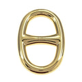 Hermes Scarf Ring Chaine D'ancre Perma Brass Gold Color Pendant Style Necklace