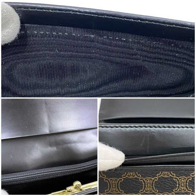 Celine Bifold Long Wallet Black Brown Macadam — view 7