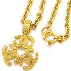 Chanel Necklace 94 A Triple Coco Mark Large Long Chain Vintage — view 3