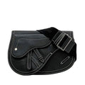 Christian Dior Body Bag Shoulder Black Saddle