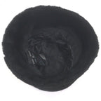 Prada Made Sheepskin Dyed Fur Triangle Logo Bucket Hat Black XL — view 4