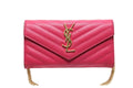 Saint Laurent Matelasse Chain Wallet Leather Shoulder