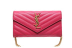 Saint Laurent Matelasse Chain Wallet Leather Shoulder