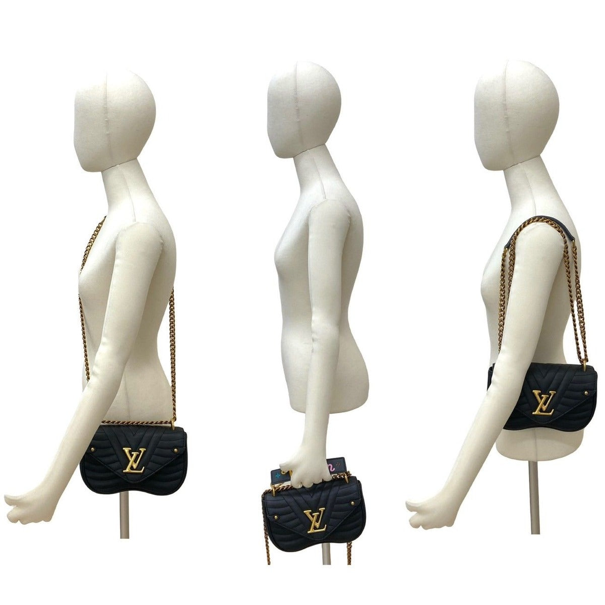 Louis Vuitton New Wave PM Leather 2-Way Handbag Chain — view 2