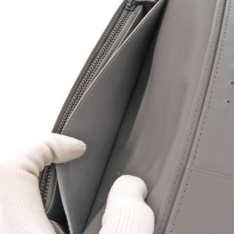 Louis Vuitton Portefeuille Plaza Monogram Shadow Leather Gray Long — view 5