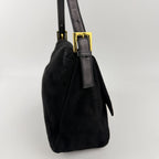 Fendi Mamma Bucket Shoulder Bag Black Suede Vintage — view 5