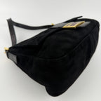 Fendi Mamma Bucket Shoulder Bag Black Suede Vintage — view 7
