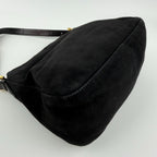 Fendi Mamma Bucket Shoulder Bag Black Suede Vintage — view 9