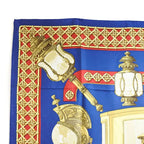 Hermes Carre 90 Feux de Route Silk Red Yellow Blue Scarf — view 2
