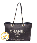 Chanel Chain Shoulder Bag Gold Deauville Line