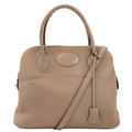 Hermes Bolide 31 Tourtiere Silver Handbag Taurillon Clemence