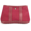 Hermes Pouch Garden Party Ttpm Toile Officier Red
