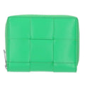 Bottega Veneta Cassette Intrecciato Leather Round Zip Wallet