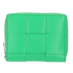 Bottega Veneta Cassette Intrecciato Leather Round Zip Wallet