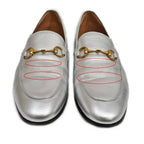 Gucci Jordan Horsebit Loafers 39 Silver Leather — view 3