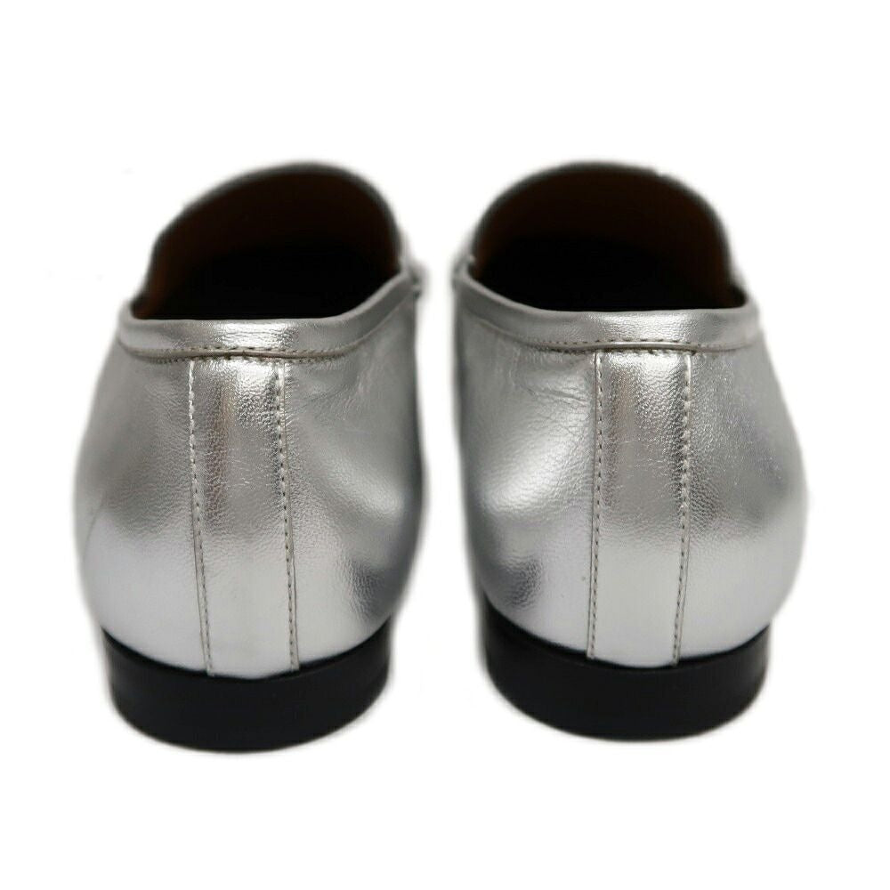Gucci Jordan Horsebit Loafers 39 Silver Leather — view 7