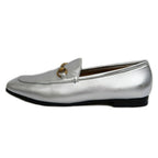 Gucci Jordan Horsebit Loafers 39 Silver Leather