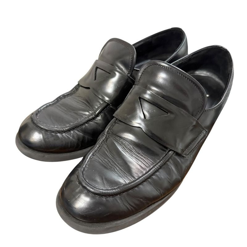 Prada Leather Loafer Dnc725 Size 39 Black