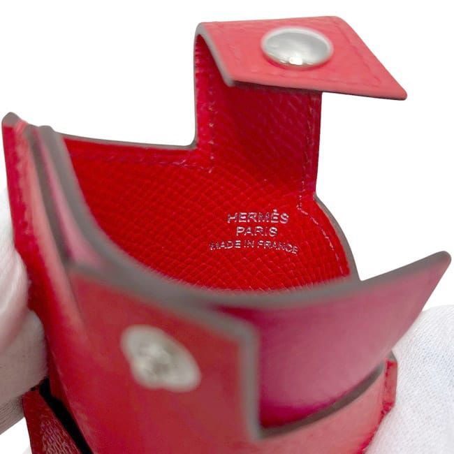 Hermes Card Case Red Pink Rouge Coup Rose Extreme — view 7