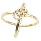 Gucci Ring GG Running Cross Logo Diamond 18K