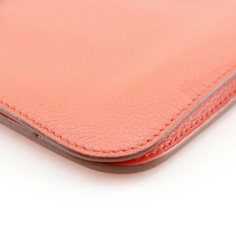Hermes Dogon GM Chevre Pink R Long Wallet — view 5