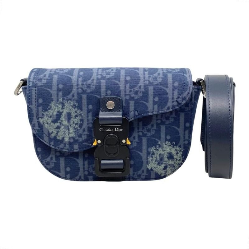 Christian Dior Tears Shoulder Bag Saddle Messenger 2 ddo Oblique Canvas